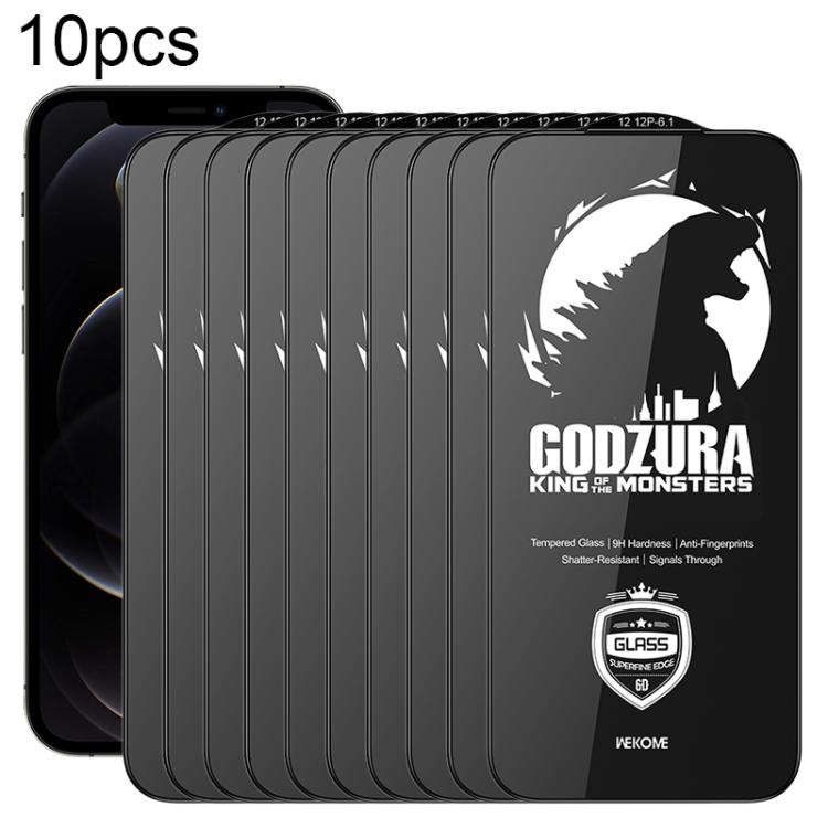 

For iPhone 12 / 12 Pro WK WTP-124 10pcs 6D Curved Ultra-Fine Edge HD Full-Screen Tempered Glass Film(Transparent)