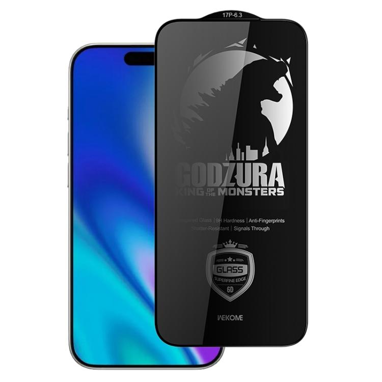 

For iPhone 17 Pro WK WTP-123 6D Curved Ultra-Fine Edge Privacy Full-Screen Tempered Glass Film(Transparent)