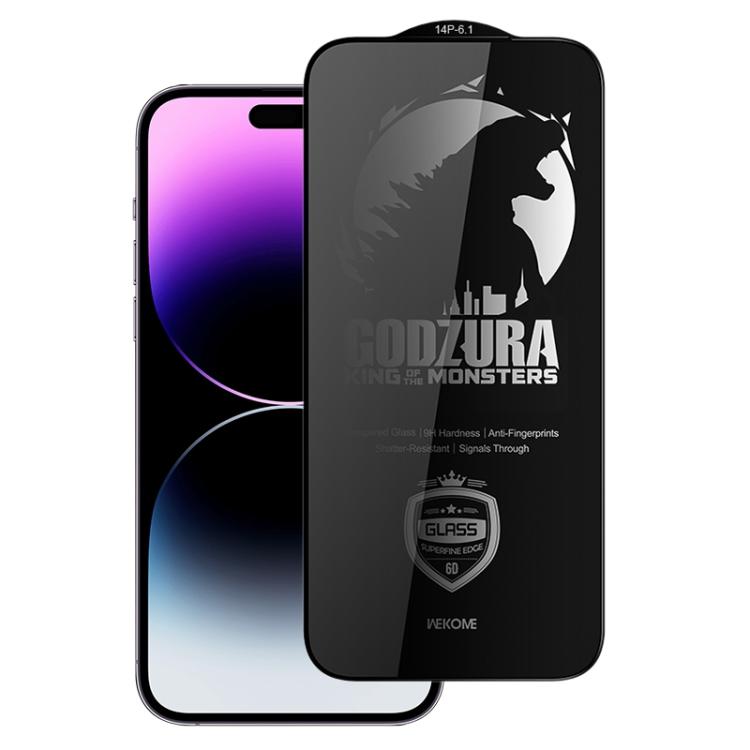 

For iPhone 14 Pro WK WTP-123 6D Curved Ultra-Fine Edge Privacy Full-Screen Tempered Glass Film(Transparent)