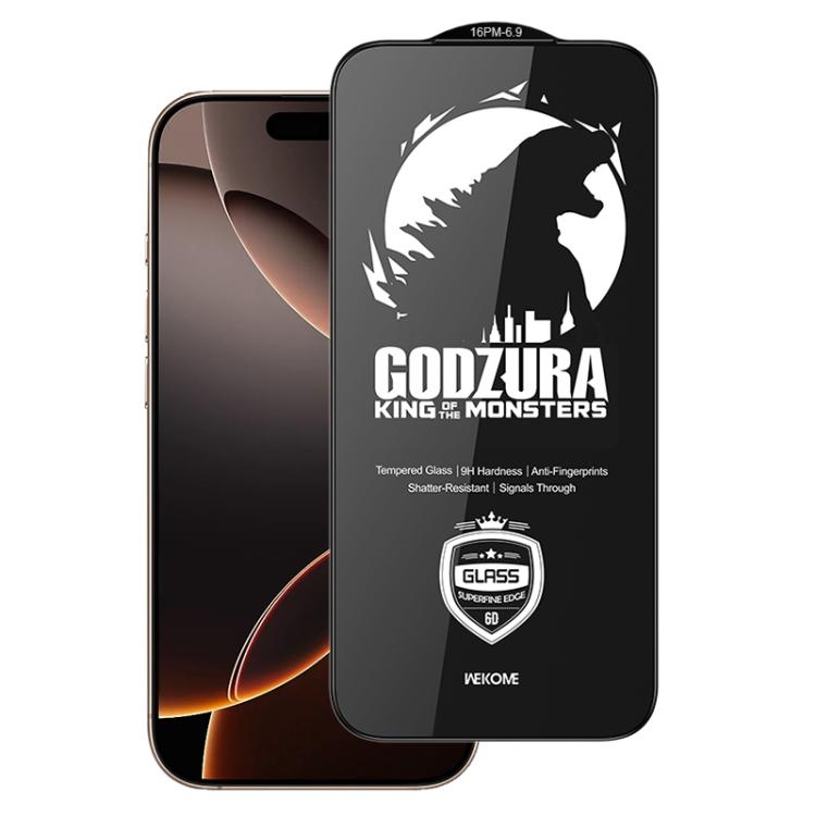 

For iPhone 16 Pro Max WK WTP-122 6D Curved Ultra-Fine Edge HD Full-Screen Tempered Glass Film(Transparent)
