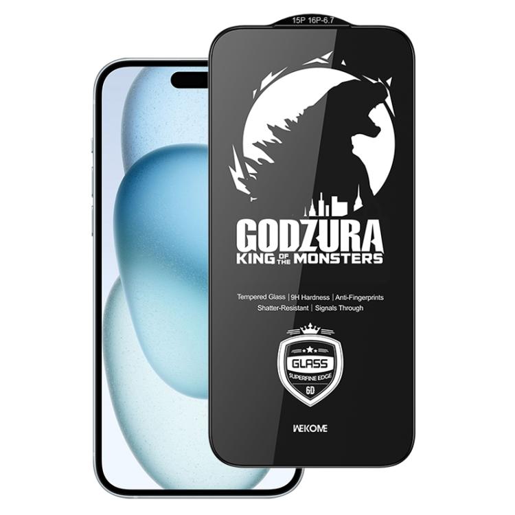

For iPhone 16 Plus / 15 Plus WK WTP-122 6D Curved Ultra-Fine Edge HD Full-Screen Tempered Glass Film(Transparent)