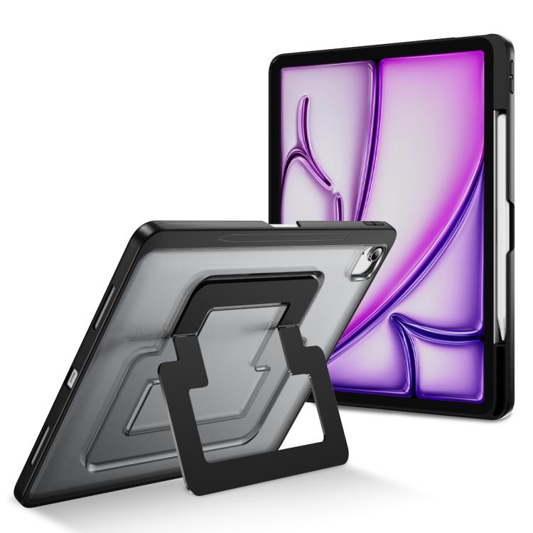 

For iPad Air 11 2025 / 2024 Invisible Holder PC Hydric TPU Tablet Case(Black)