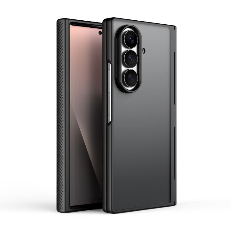 

For Samsung Galaxy Z Fold7 5G Skin Feel TPU Shockproof Phone Case with Hinge(Black)