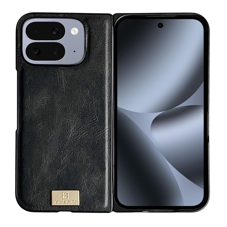 

For Google Pixel 10 Pro Fold Crazy Horse Pattern Leather Phone Case(Black)