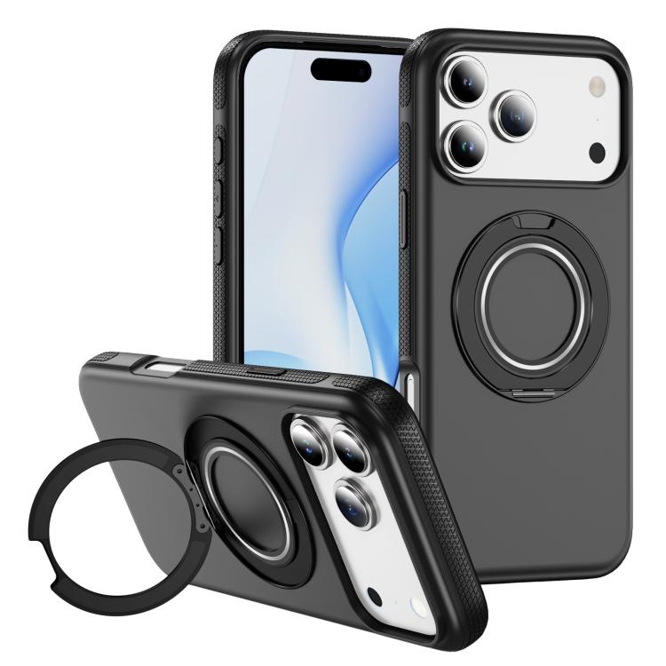 

For iPhone 17 Pro Max Gear Holder C MagSafe Phone Case(Black)
