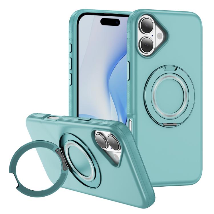 

For iPhone 17 Gear Holder C MagSafe Phone Case(Light Blue)