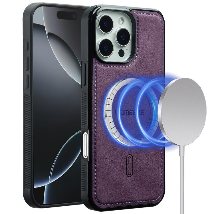 

For iPhone 16 Pro Max LC.IMEEKE L6 Series MagSafe Magnetic Phone Case(Purple)