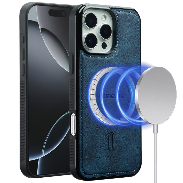 

For iPhone 16 Pro LC.IMEEKE L6 Series MagSafe Magnetic Phone Case(Blue)