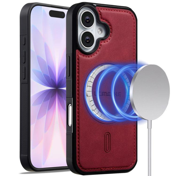 

For iPhone 16 Plus LC.IMEEKE L6 Series MagSafe Magnetic Phone Case(Red)