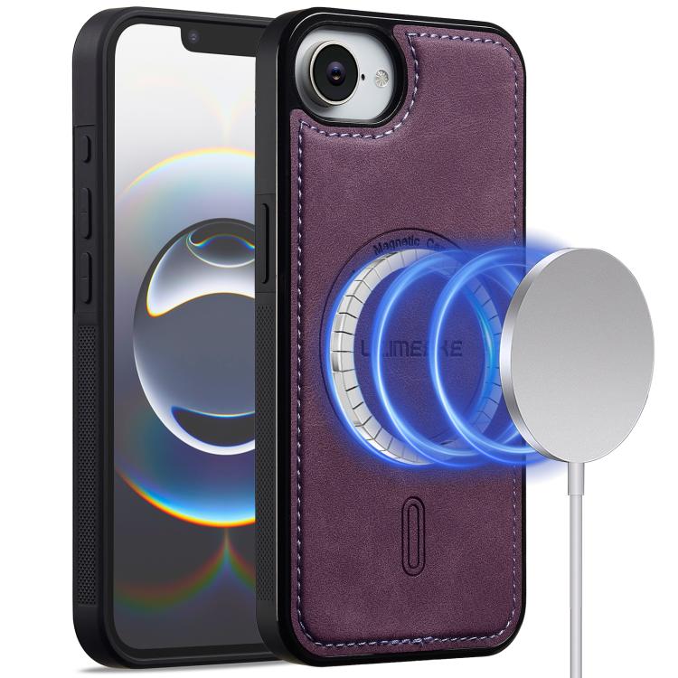 

For iPhone 16e LC.IMEEKE L6 Series MagSafe Magnetic Phone Case(Purple)