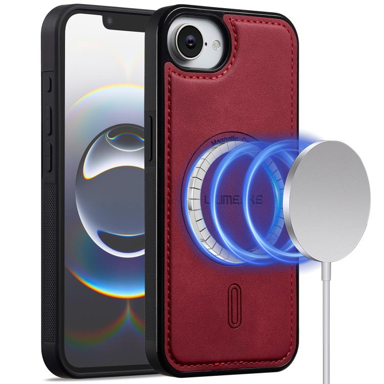 

For iPhone 16e LC.IMEEKE L6 Series MagSafe Magnetic Phone Case(Red)