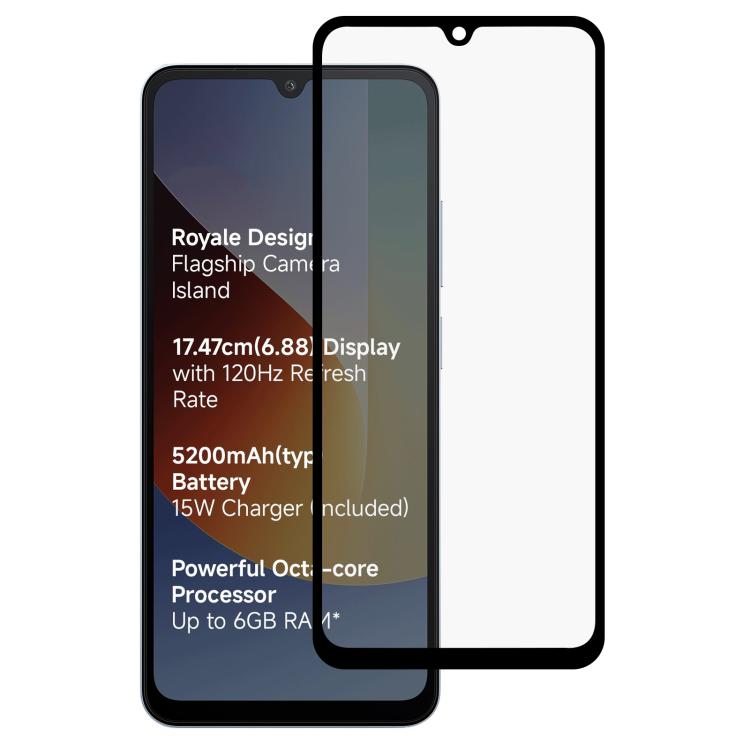 For Redmi A7 4G 171.8mm High Aluminum Full Screen Silk Printing Tempered Glass Film