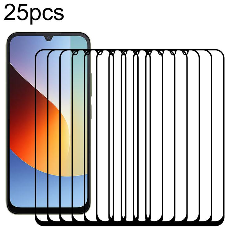 

For Xiaomi C81 Pro 4G 25pcs High Aluminum Full Screen Silk Printing Tempered Glass Film