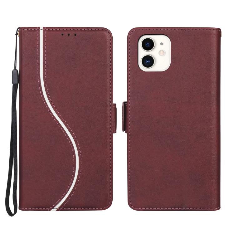 

For iPhone 11 Side Buckle S Curve Leather Phone Case(Red)