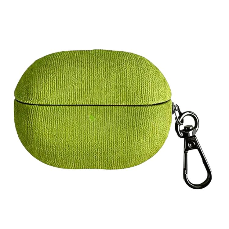 

For Huawei FreeBuds Pro 4 Fine Cloth Earphone Case with Hook(Grass Green)