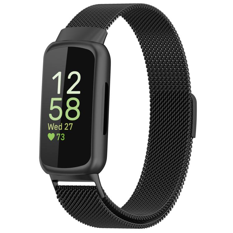 

For Fitbit Inspire 3 xDfind Milanese Metal Watch Band(Black)