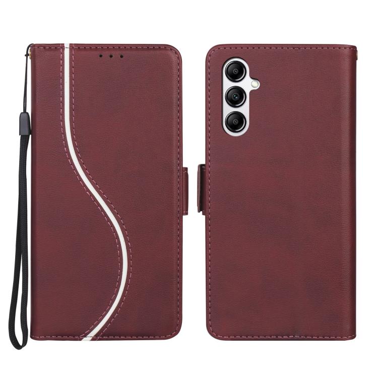

For Samsung Galaxy S23 FE 5G Side Buckle S Curve Leather Phone Case(Red)