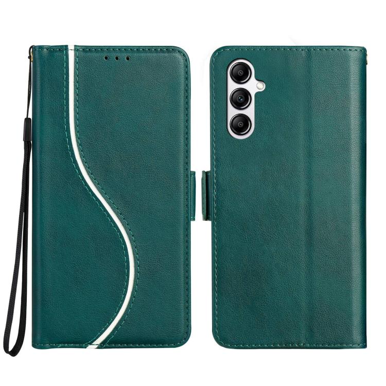 

For Samsung Galaxy S23 FE 5G Side Buckle S Curve Leather Phone Case(Green)