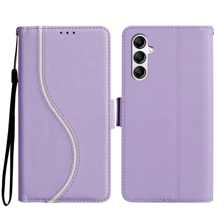 

For Samsung Galaxy S23 FE 5G Side Buckle S Curve Leather Phone Case(Purple)