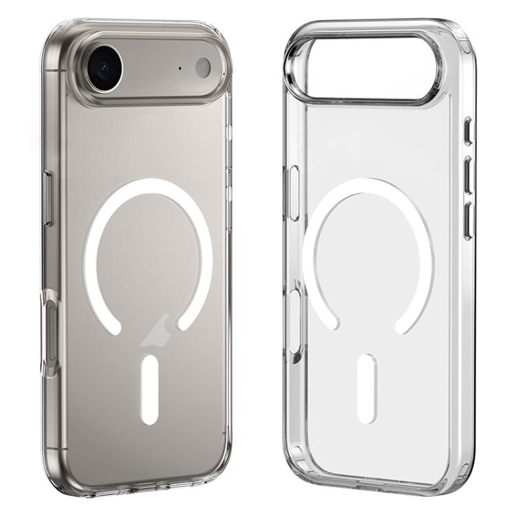 

For iPhone Air ZGA Magsafe Metal Buttons Clear PC Hybrid TPU Phone Case(Transparent)