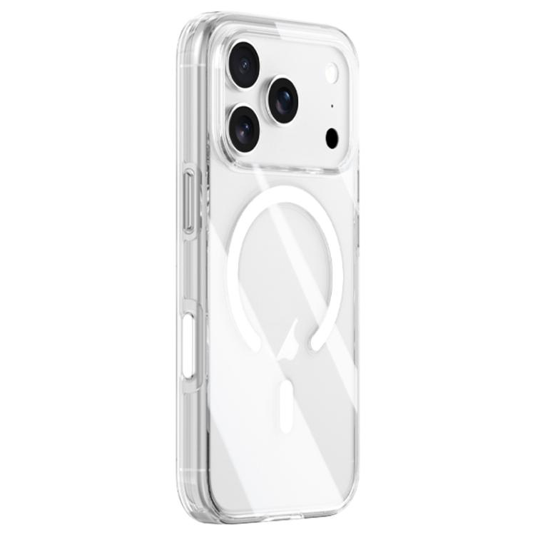 

For iPhone 17 Pro Max ZGA Magsafe Metal AI Buttons Clear PC Hybrid TPU Phone Case(Transparent)