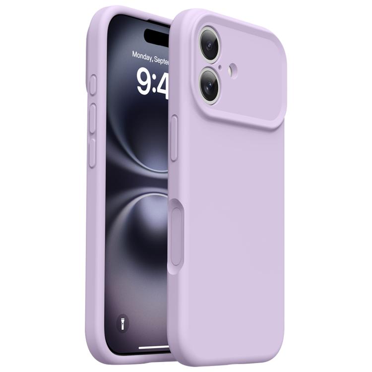 

For iPhone 16 Change to 17 Pro Series Liquid Silicone Phone Case(Light Purple)
