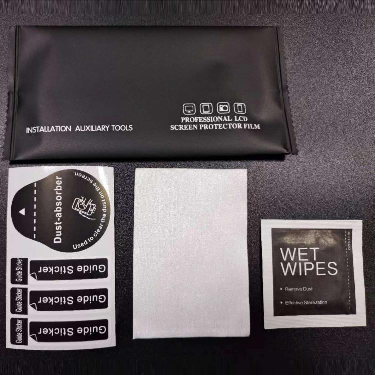 

200 Set Tempered Glass Phone LCD Screen Protector Dust Removal Dry Wet Cleaning Wipes Paper Tools Set Alcohol Package(Black)