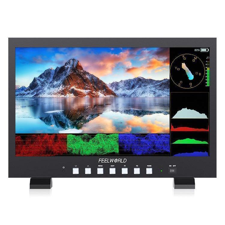 

FEELWORLD FVM215-1000 21.5-inch Professional Production Broadcast Monitor High Brightness 1000nit Full HD IPS 4K 60Hz HDMI-compatible 3G-SDI Screen, UK Plug(Black)