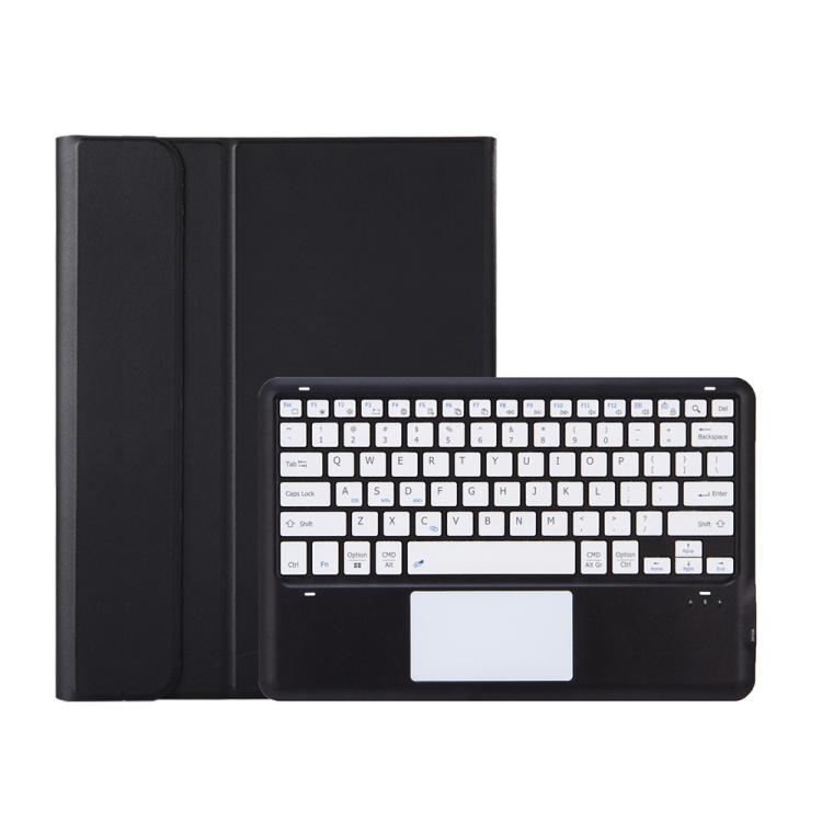

For Lenovo Yoga Tab Plus 12.7 2025 TPU Ultra-thin Detachable Bluetooth Keyboard Tablet Leather Case with Touchpad(Black White)