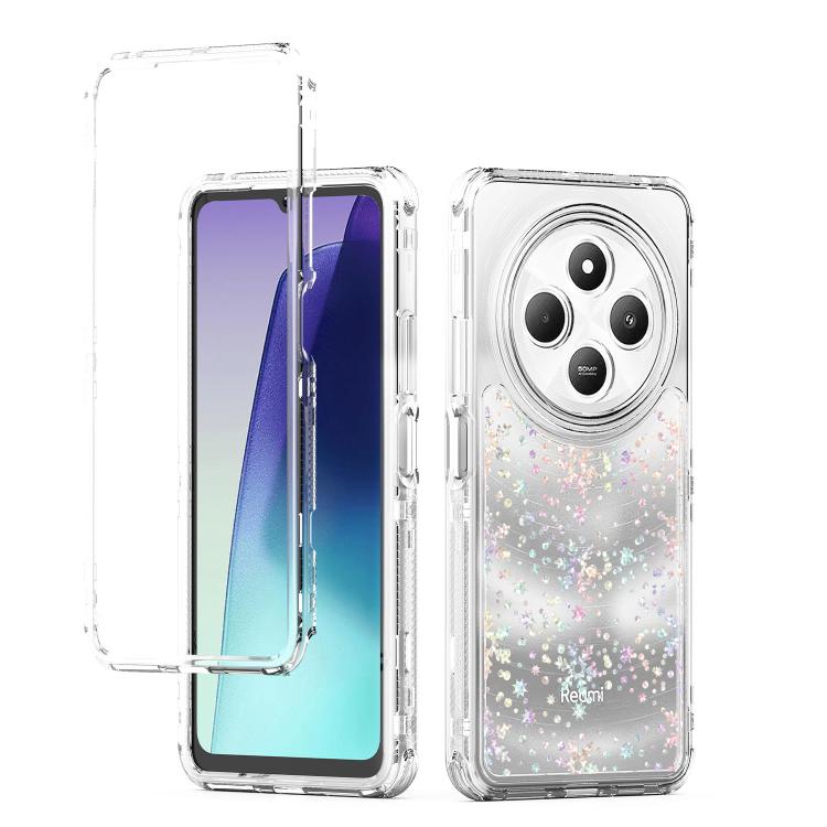

For Redmi 14C 4G / A4 5G India Transparent Acrylic Laser Paper Phone Case(Snowflake)