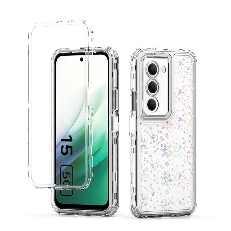 

For Redmi 15 5G Global / 15 4G SEA 169.5mm Transparent Acrylic Laser Paper Phone Case(Snowflake)