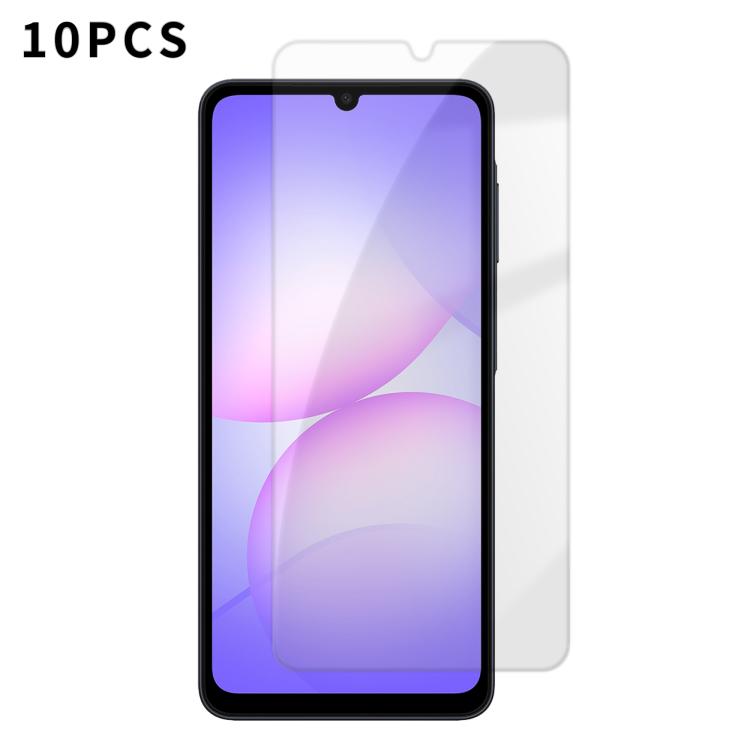 For Galaxy A08 4G / 5G Kalebol 10pcs High-Aluminum Semi-Screen Anti-Fingerprint HD Tempered Glass Film