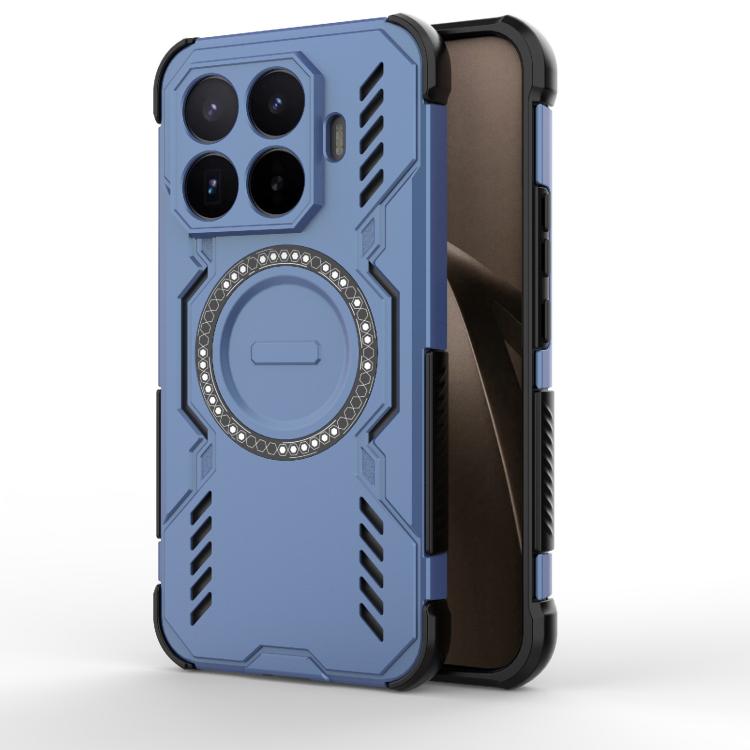 For Xiaomi 17T Pro 5G Global Butterfly Armor MagSafe Magnetic Ring Shockproof Phone Case(Blue)