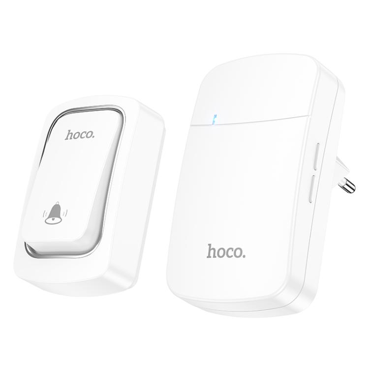 

hoco HI26 Home Self-Powered Wireless Doorbell, Plug Type:EU Plug(White)