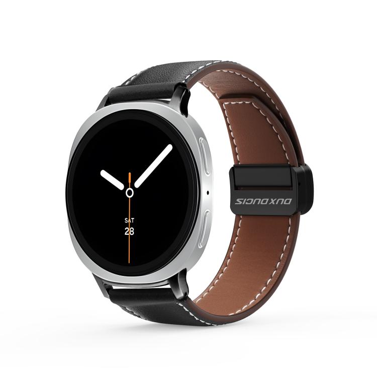 

For Samsung Galaxy Watch8 / Watch8 Classic DUX DUCIS YA Series Magnetic Buckle Genuine Leather Watch Band(Black)