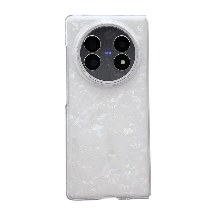

For vivo X Fold5 Pearlescent Shell Texture Phone Case(White)