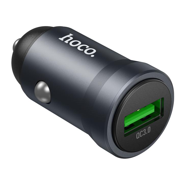 

hoco Z62 Energy QC3.0 18W USB-A Single Port Car Charger(Metal Grey)