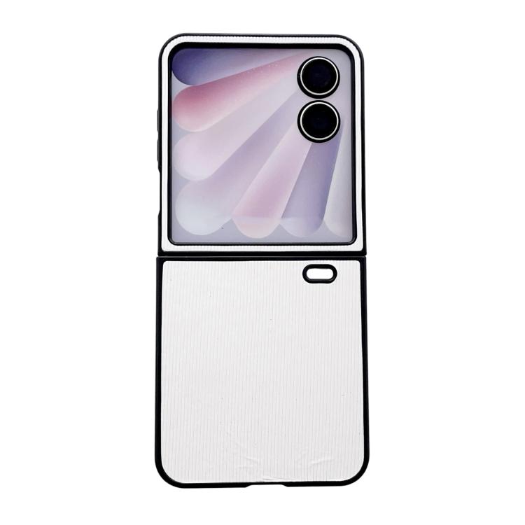 

For Honor Magic V Flip 2 Vertical Stripes Protective Phone Case(White)