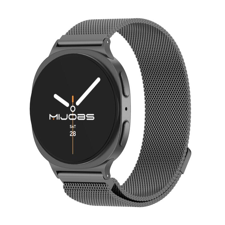 

For Samsung Galaxy Watch8 / Watch8 Classic MIJOBS Milan Magnetic Metal Watch Band(Black)