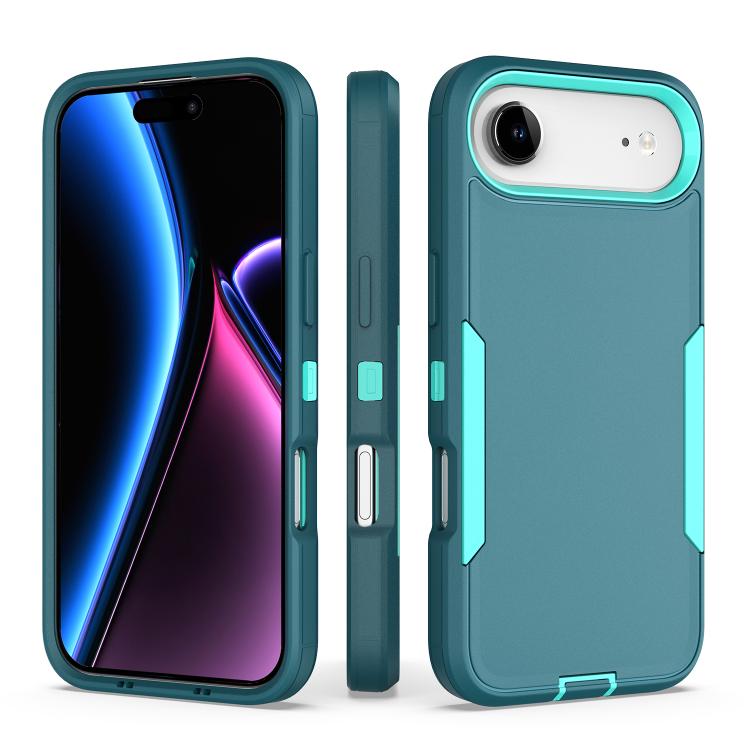 

For iPhone Air 2 in 1 PC Hybrid TPU Phone Case(Blue+Blue Green)
