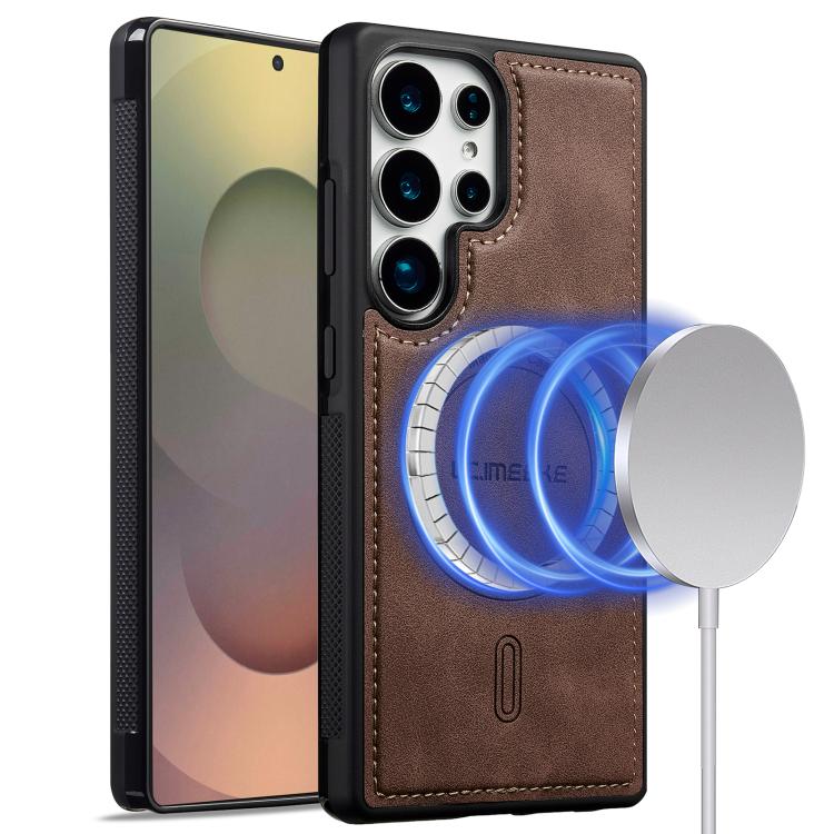 

For Samsung Galaxy S24 Ultra 5G LC.IMEEKE L6 Series MagSafe Magnetic Phone Case(Coffee)