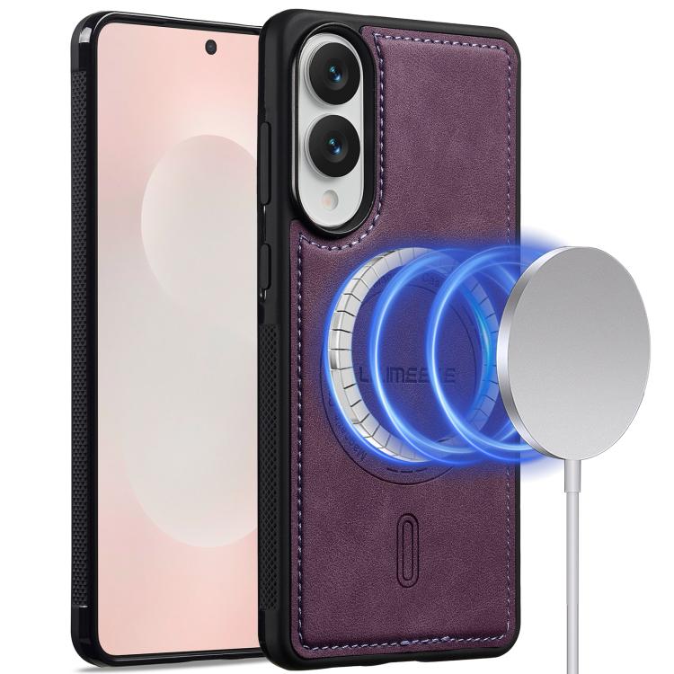 

For Samsung Galaxy S25 Edge 5G LC.IMEEKE L6 Series MagSafe Magnetic Phone Case(Purple)