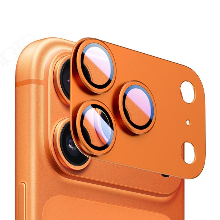 

For iPhone 17 Pro Max XDCASE Armor Full-Coverage Frosted Metal Lens Ring Film(Orange)