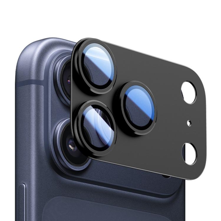For iPhone 17 Pro XDcase Armor Full-Coverage Frosted Metal Lens Ring Film(Black)