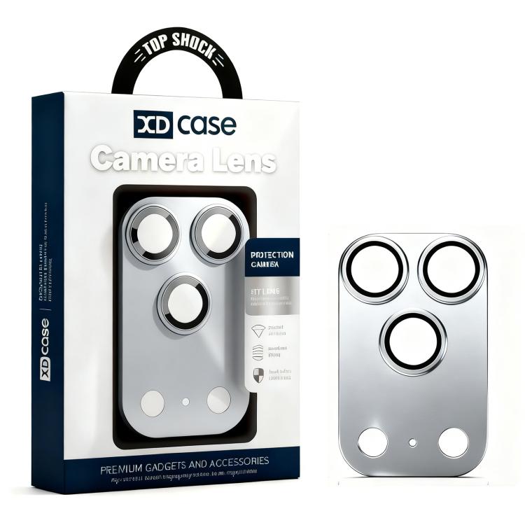 

For iPhone 17 Pro XDcase Armor Full-Coverage Frosted Metal Lens Ring Film(Silver)