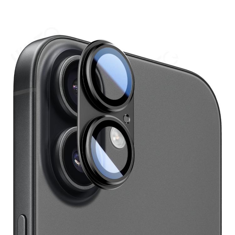 For iPhone 17 XDCASE Armor Full-Coverage Frosted Metal Lens Ring Film(Black)