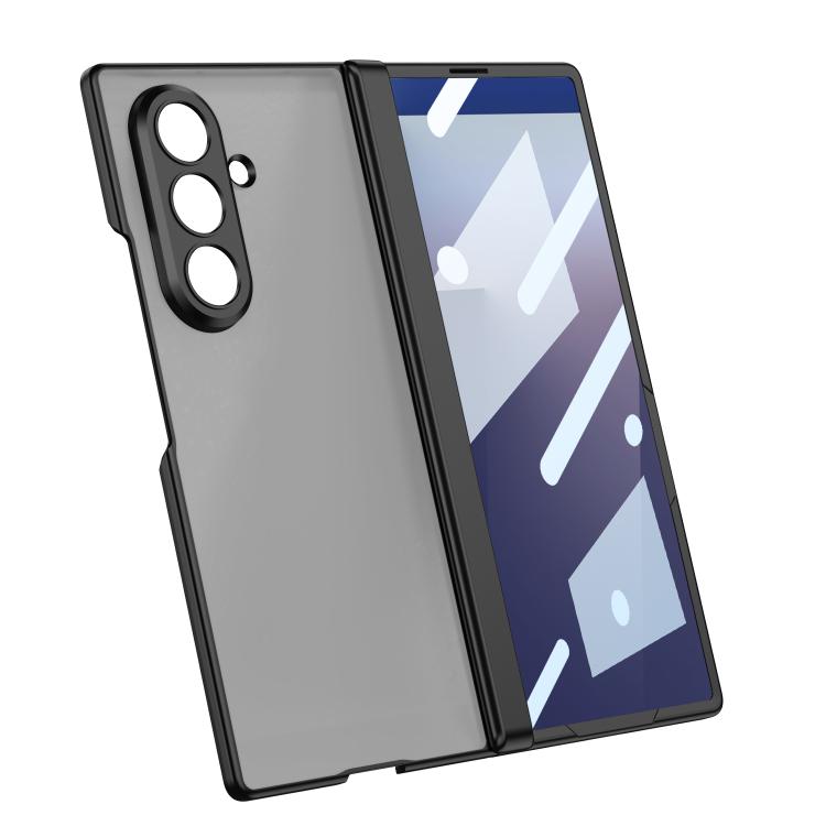 

For Samsung Galaxy Z Fold7 5G GKK Integrated Magnetic Folding Hinge Frosted Semi-transparent Phone Case(Black)