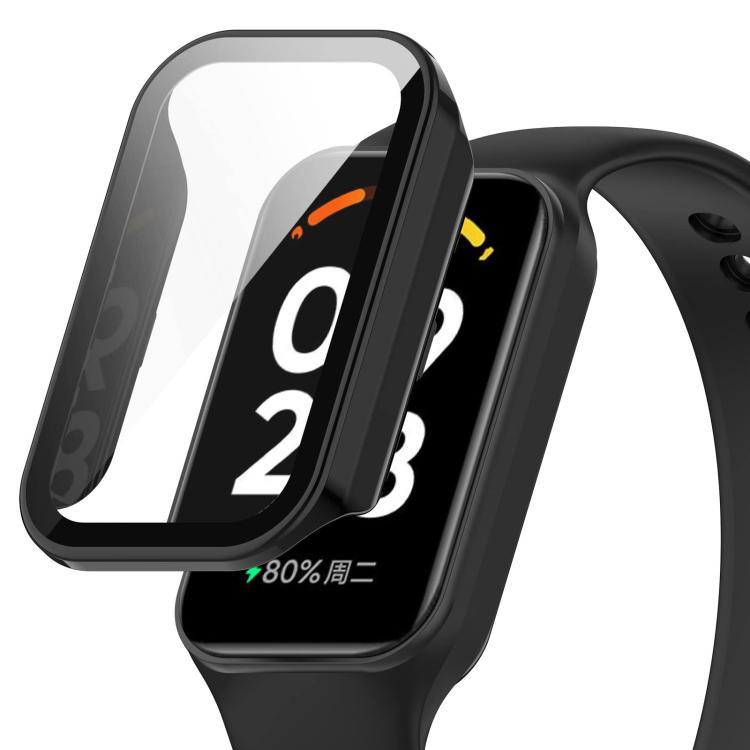 

For Xiaomi Smart Band 8 Active / Redmi Band 2 xDfind Tempered Film Integrated PC Watch Protective Cover(Black)