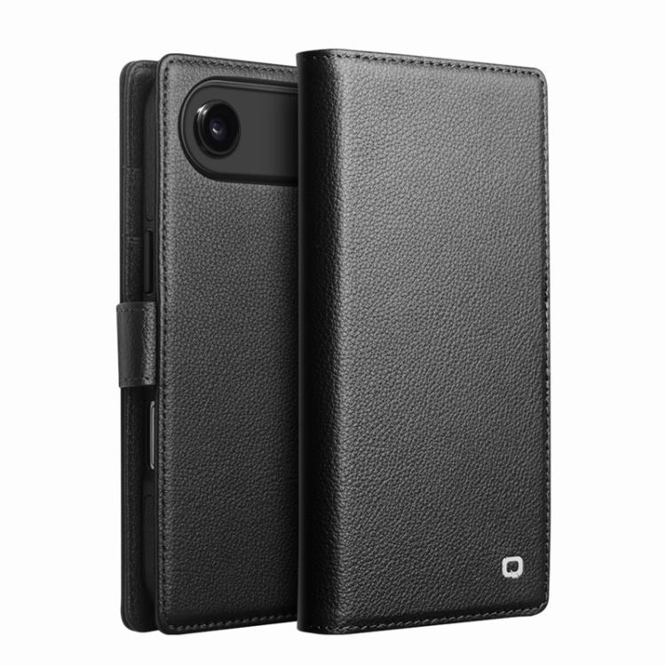 

For iPhone Air QIALINO Classics 3rd Genuine Leather Phone Case(Black)