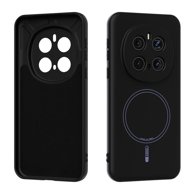 

For Honor Magic7 Pro ABEEL Skin-friendly Feel Magsafe Liquid Silicone Phone Case(Black)